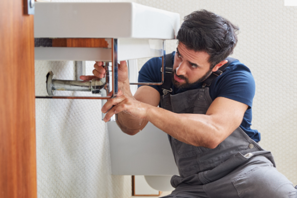 professional-plumbers-repairing-a-burst-water-pipe-burst-pipes-port-elizabeth-using-high-quality-plumbing-tools-to-stop-major-water-leaks